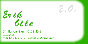 erik olle business card